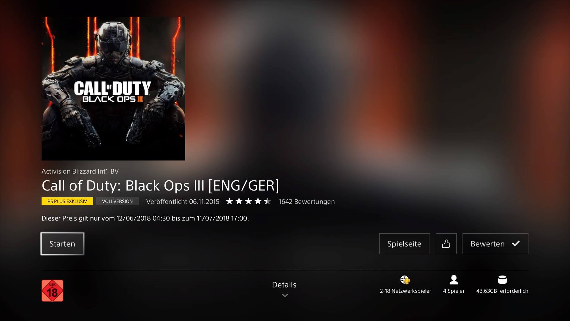 Call of Duty - Black  Ops 3 gratis im PSN Store