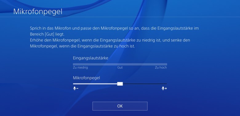 Mikrofon-Lautstärle der PlayStation 4 einstellen