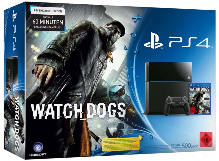PS4 Konsolenbundle mit Watch Dogs